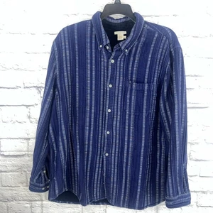 Carbon2cobalt Men’s Casual Long Sleeve Striped Button Down Rustic Shirt 2XL - Picture 1 of 10