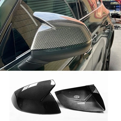 Tampas de tampa de espelho retrovisor buzina OX fibra de carbono real para Audi Q7 SQ7 Q5 Q5L SQ5 - Imagem 1 de 4
