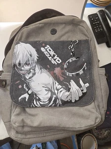 Tokyo Ghoul Kaneki Ken Canvas Backpack  Student Black Schoolbag - Picture 1 of 8