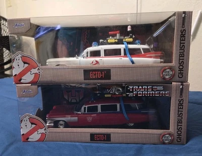 Ghostbusters Ecto-1 Jada Hollywood Rides escala 1/24 lote de dos Foto 1 de 4