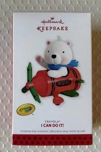 Hallmark Keepsake 2013 Crayola Crayon I Can Do It Ornament Airplane Bear New - Picture 1 of 2