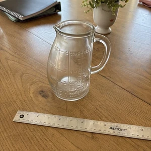 Vintage Glasco Glas Topf Bauch Messkrug 4 Tassen/1 Quart Made in USA - Bild 1 von 7