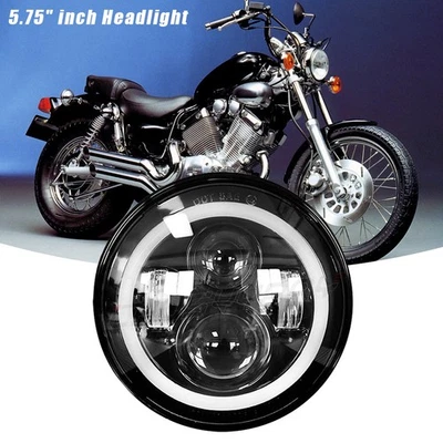 Faro LED Hi-Lo negro 5,75 5-3/4 para Honda Shadow Spirit ACE VT VLX 600 750+ Foto 1 de 4