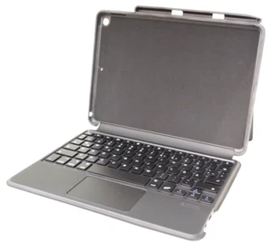 Case für iPad 7. / 8. / 9. Ge Bluetooth Tastatur Hülle Deutsch grau bis 10,2 `` - Bild 1 von 17