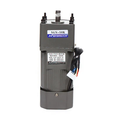 110V 90W 50K AC gear motor Electric+Variable Speed Reduction Controller 0-27RPM - Image 1 of 4