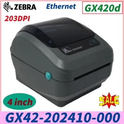 Zebra GX420d Direct Thermal Desktop Printer 203dpi Label Printer GX42-202410-000 - Image 1 of 4