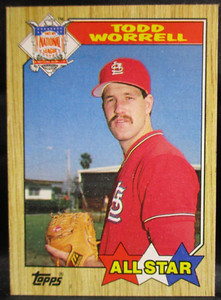 1987 Topps All-Star Todd Worrell Baseball Card #605