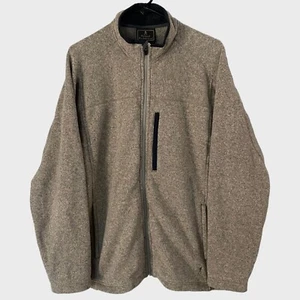Royal Robbins Fleece Full-Zip Jacket Tan Men's Size Large Mock-Neck Outerwear - Picture 1 of 10