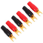 9 Pairs Speaker Wire Gold Plated Crimp Terminals Adapter