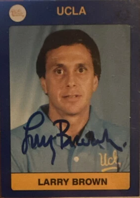 1991 UCLA Collegiate Collection Larry Brown Autograph Card COA Pistons 76ers UNC - Image 1 of 3