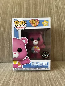 Funko Pop! Care Bears 40th Hopeful Heart Bear #1204 Brilla en la oscuridad rosa PERSECUCIÓN - Imagen 1 de 6