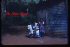 Missionary With Young Children Haiti Caribbean 1954 Red Border Kodachrome Slide