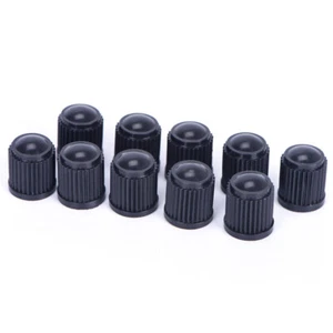 50 x Black Plastic Car Truck Auto Wheels Tire Valve Stem Cap Lid Air Dust .l _xa - Picture 1 of 10