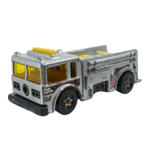 Hot Wheels Heat Fleet Fire Eater Truck Silver Diecast Emergency Vehicle 2002 - Picture 1 of 5