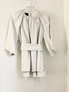 Lotus Eaters Baccarat White Shirt Polyurethane Leather Size Small Unique Fun - Picture 1 of 18