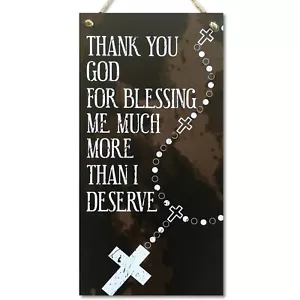 CARISPIBET Thank you God for blessing me | religious decorative sign home decor - Picture 1 of 6