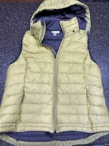 Tangerine Women's Active Green Packable Puffer Removable Hoodie Vest Size Xl - Picture 1 of 3