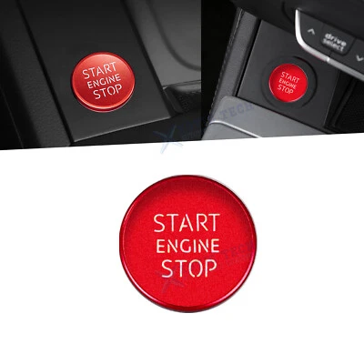 Cubierta adhesiva moldeada botón de arranque rojo para Audi A4 A5 A6 A7 Q5 Foto 1 de 4