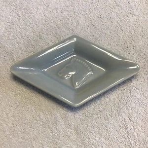 Diamond Horse Head Nut Dish - Blue - Vintage - Picture 1 of 6