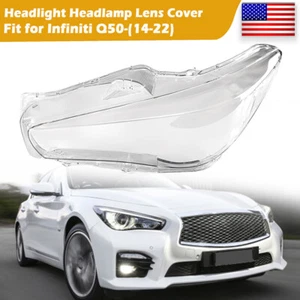 Cubierta transparente para faros delanteros del lado izquierdo L para Infiniti Q50 2014-2021 - Imagen 1 de 8