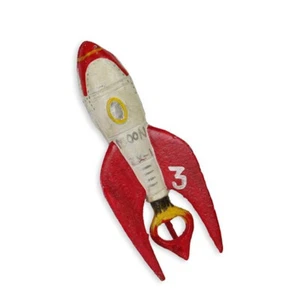 9932224-d Cast Iron Rustic Bottle Opener Rocket Colourful 16x5x6cm - Picture 1 of 1