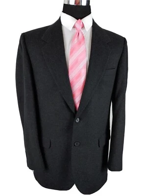 Botany 500 Mens 42R Charcoal Gray Blazer Sport Coat Jacket 100% Camel Hair 2Bttn - Image 1 of 4