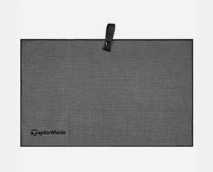 GENUINE TAYLORMADE MICROFIBRE GOLF TOWEL 15"X24" GREY COLOUR VERY ABSORBENT - Picture 1 of 2
