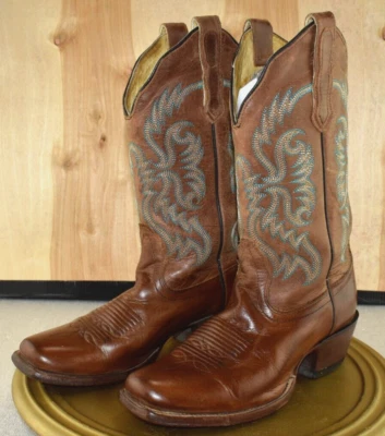 Nocona Bluebonnet Women Boots Size 6.5 B Brown Leather Snip Toe Western NL5009 - Image 1 of 4
