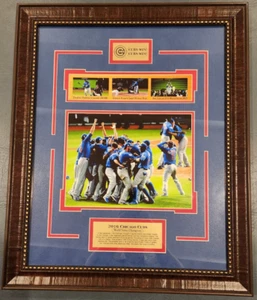 2016 Chicago Cubs gewinnen die World Series! Maßgefertigt mattiert und gerahmt, top - Bild 1 von 3