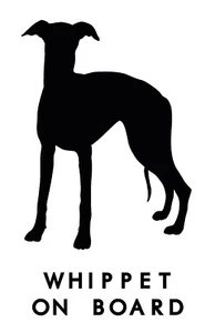 Whippet on board car sticker vinyl decal - fully customisable - Picture 1 of 1