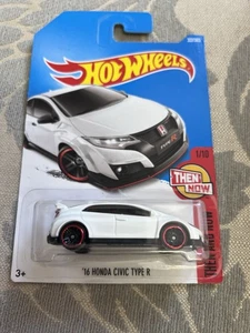 Hot Wheels  '16 Honda Civic Type R  White  HW Then And Now  1/10 Long Card - Picture 1 of 1