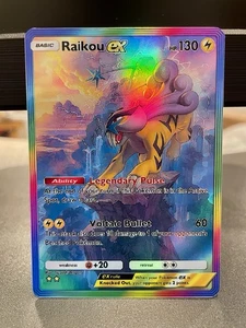 Fan Art Pokemon TCG Pocket Raikou EX Holo SIR | Secluded Springs - Picture 1 of 3