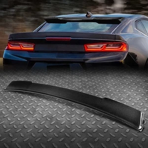 FOR 16-18 CHEVY CAMARO COUPE CARBON FIBER REAR WINDSHIELD WINDOW ROOF SPOILER - Picture 1 of 6