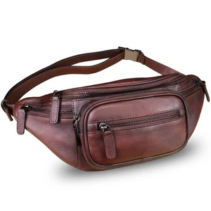 Marsupio in Vera Pelle per Donna e Uomo Borsa in Pelle Fascia Moda... - Foto 1 di 7