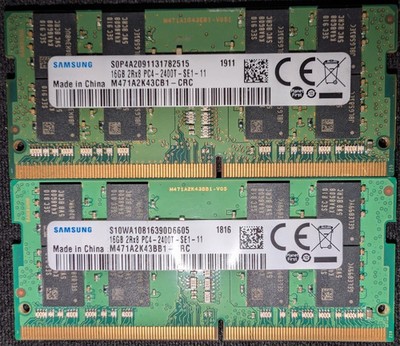 Samsung 32GB (2x16GB) 2Rx8 PC4-2400T-SE1-11 DDR4 SODIMM | eBay