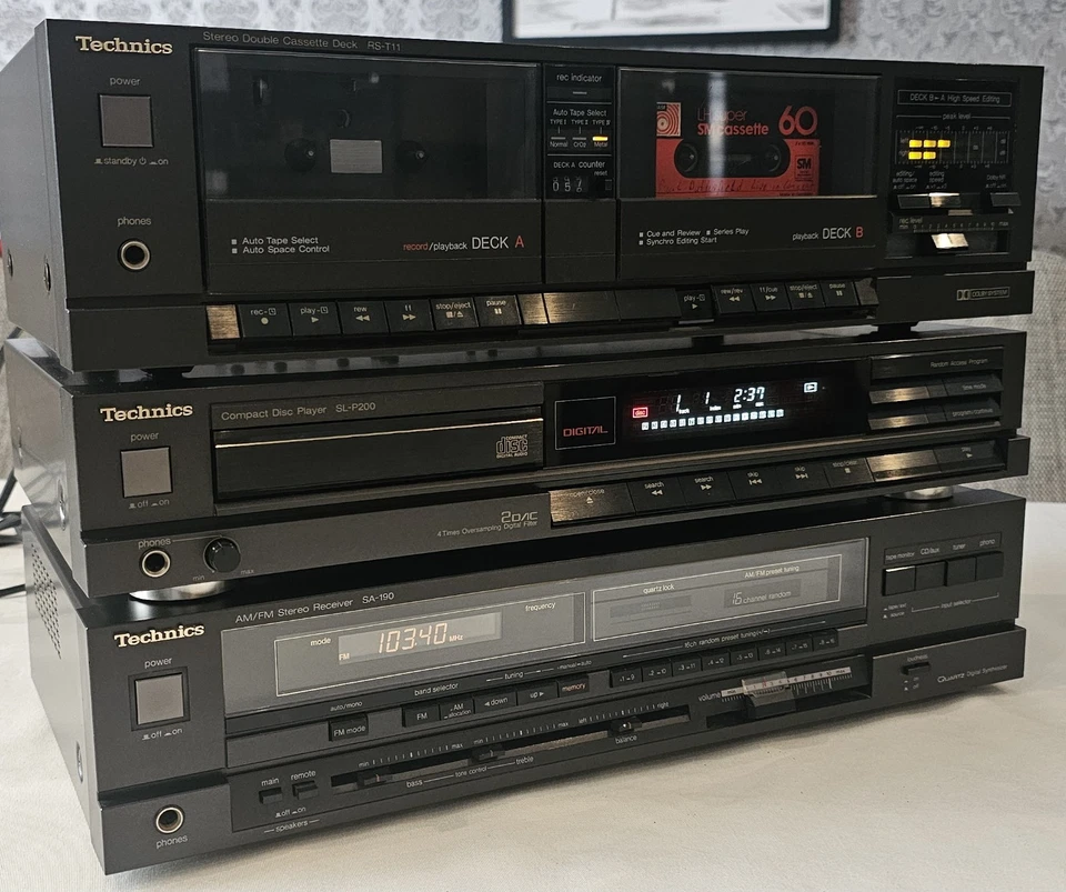 TECHNICS SA-190 / SL-P200 / RS-T11, RaRe, Sistema HiFi, Giappone, Vintage  - Immagine 1 di 4