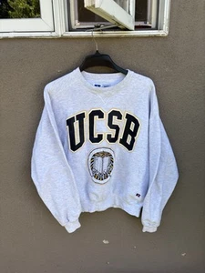 Sudadera De Colección Russell Athletic UCSB Cuello Redondo Talla XL Hecha en EE. UU. - Imagen 1 de 11