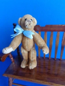 3.5" MINIATURE OOAK TEDDY BEAR- HANDMADE ARTIST ORIGINAL - Picture 1 of 4