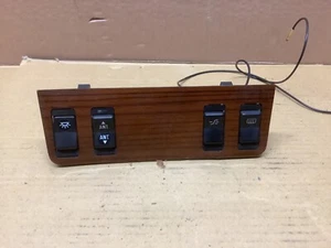 80-85 Mercedes W123 300D WOOD Front Defrost Antenna Switch Controls oem - Picture 1 of 2