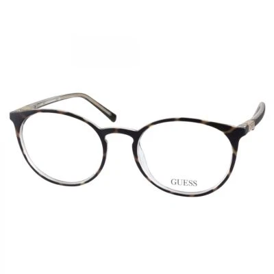 GUESS GU3045 052 Tortoise Round Plastic Eyeglasses Frame 52-19-145 #eyecandy RX - Image 1 of 3