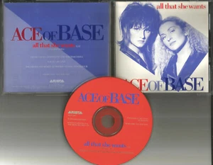 ACE OF BASE All that She wants RARE 1993 USA PROMO Radio DJ CD Single ASCD2614 - Picture 1 of 1