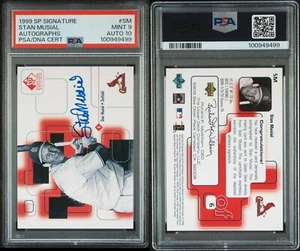 STAN MUSIAL 1999 SP SIGNATURE ON CARD AUTO PSA 9 MINT AUTO 10 CARDINALS HOF - Picture 1 of 1