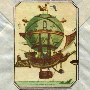 Chile San Felipe Correo Aéreo Cubierta a Australia 1971 América Latina Globo Etiqueta - Imagen 1 de 3