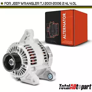 Alternator for Jeep Wrangler TJ 2001 2002 2003-2004 2005 2006 12V CW 6-Groove - Picture 1 of 8