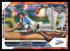 2023 Topps Pro Debut Chrome Jud Fabian  Orange Lava Refractor #'d /25 PDC-17