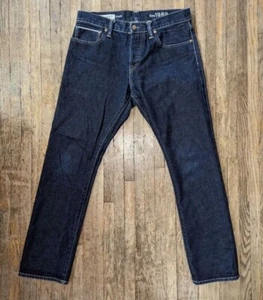 Gap Mens 1969 Selvedge Denim Jeans Straight  31 X 30 Button Fly Resin Rinse - Picture 1 of 13