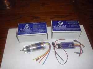 Aveox Brushless DC Model Aircraft Motor 1412/2Y w Speed Controller F5LV, New - Picture 1 of 12