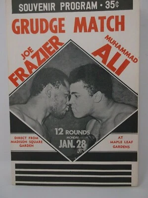 MUHAMMAD ALI JOE FRAZIER Souvenir Program January 28 1974 REPRINT - Image 1 of 3
