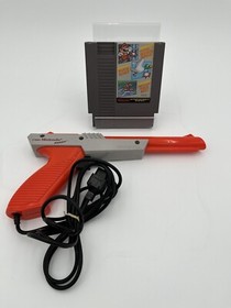 VTG Nintendo NES Super Mario Bros.Duck Hunt Game w/ Orange Zapper Light Gun 1985