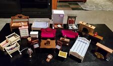 Huge Lot of Dollhouse Wooden Vintage Furniture and Decor items Scale 1/12